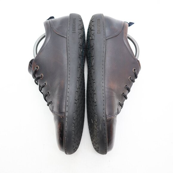 Birkenstock Islay Men's Size EU 43 Dark Brown Black Leather Casual Sneakers - Picture 8 of 10